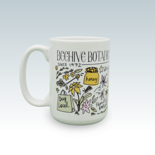 Beehive Botanicals Mugs by Ivory & Sage and Midwest Roasters Coffee Set