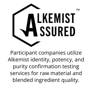 Alkemist Assured - Participant companies utilize Alkemist identity, potency, and purity confirmation testing services for raw material and blended ingredient quality.