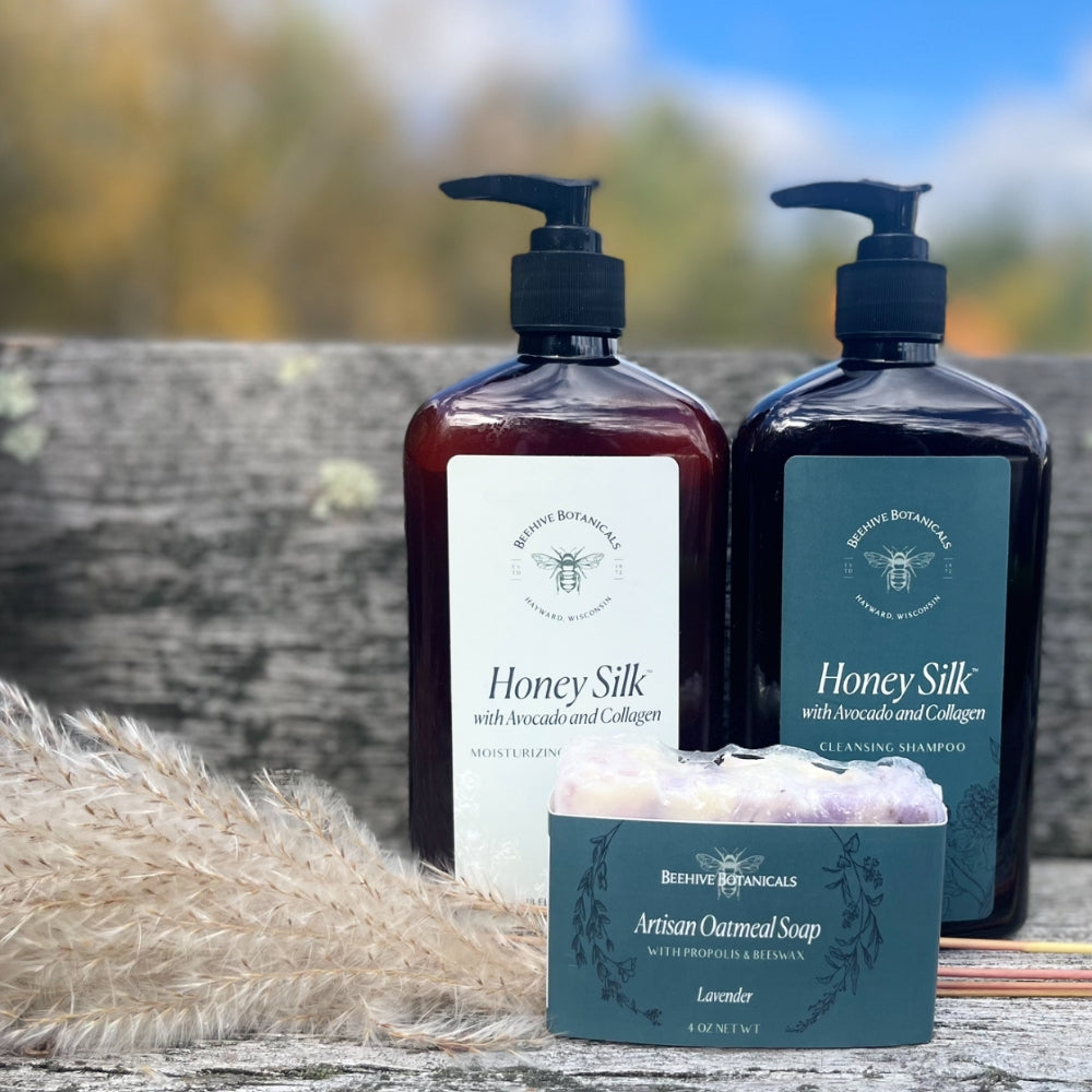 shampoo, conditioner and soap set