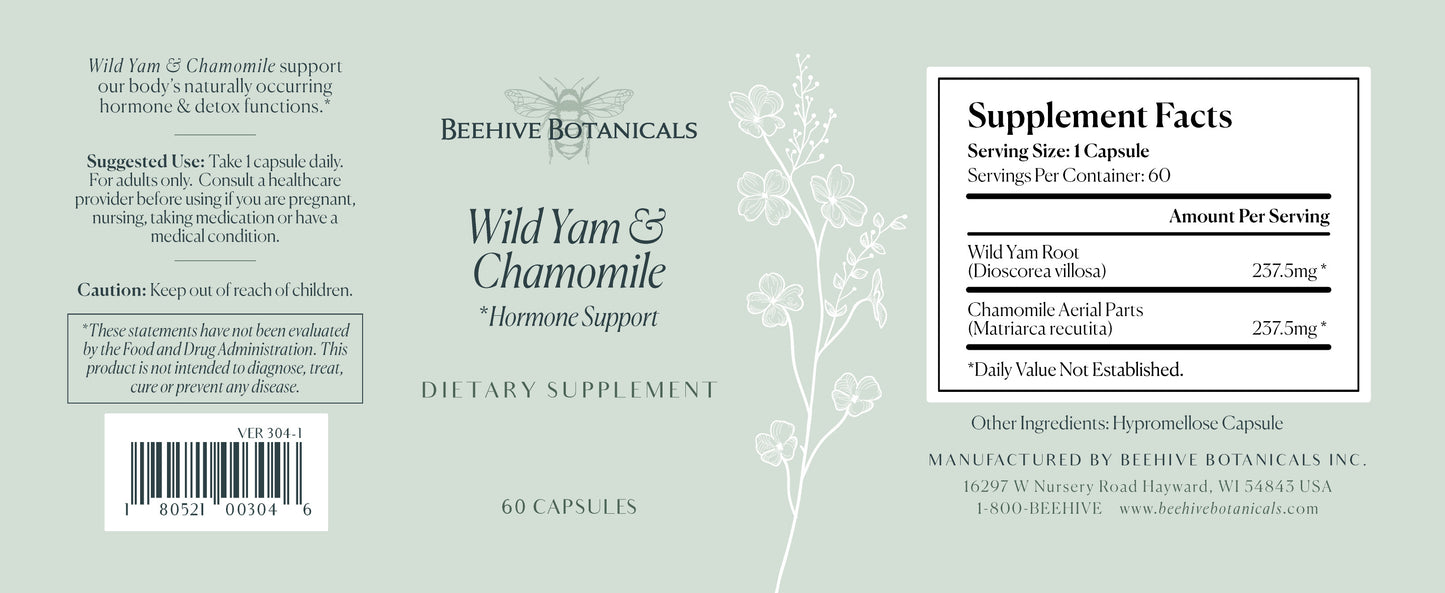 Wild Yam & Chamomile Capsules