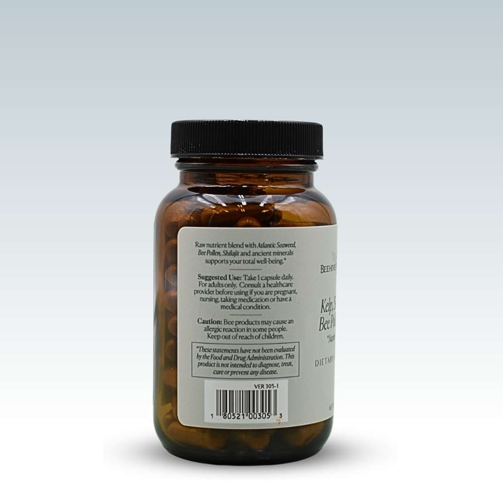 Kelp, Shilajit & Bee Pollen Blend Capsules