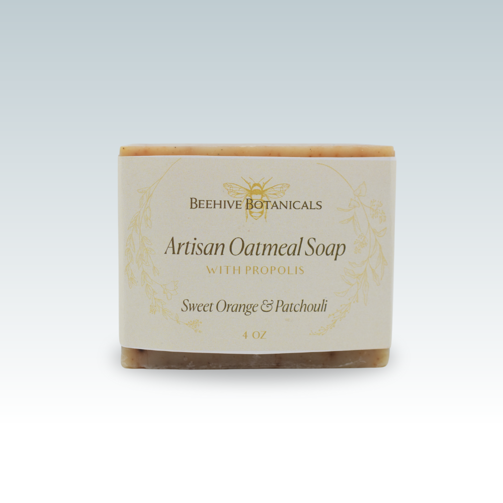 Artisan Oatmeal Soap w/Propolis - Sweet Orange & Patchouli